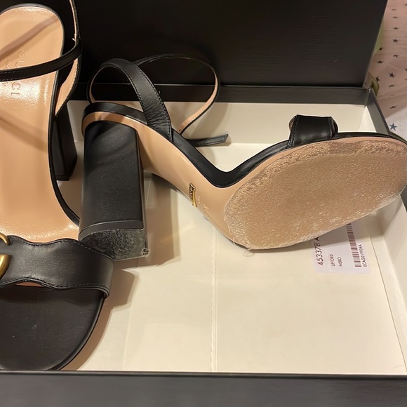 Gucci leather sandal heel - Picture 8 of 9